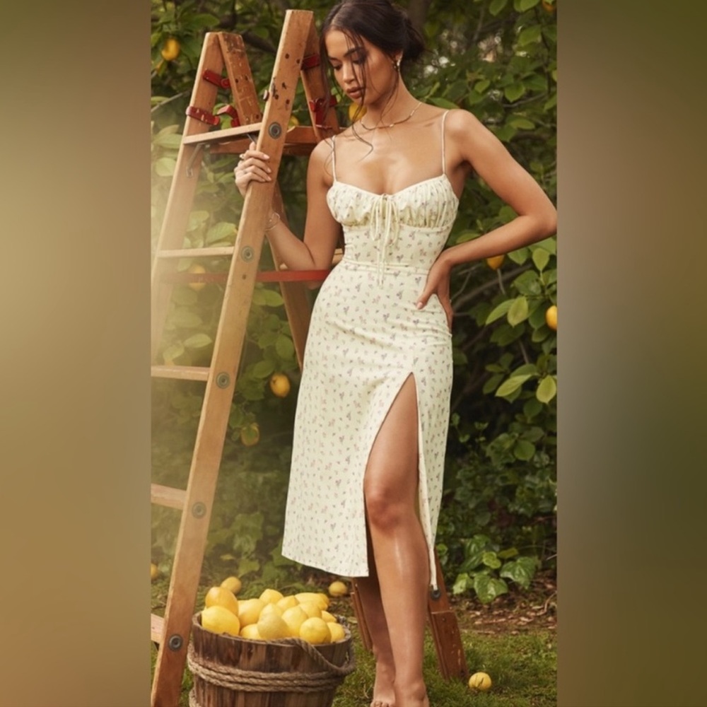 House of CB Carina Dress in Lemon